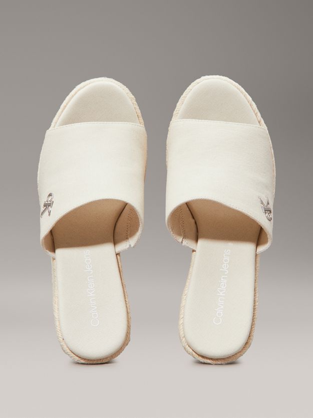 Platform Espadrille Wedge Sliders