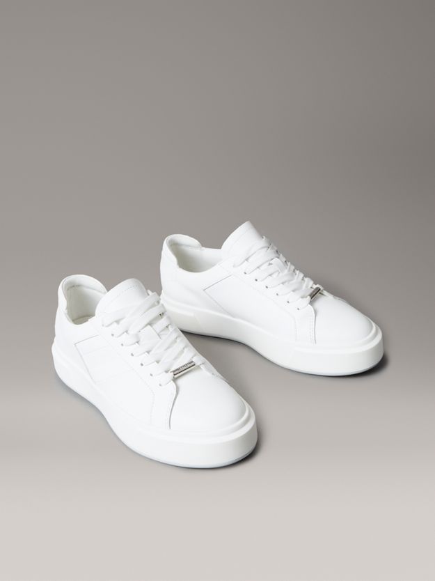 Leather Logo Tape Trainers