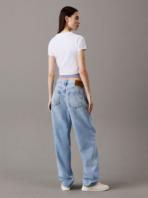Cropped Cotton Stretch T-shirt