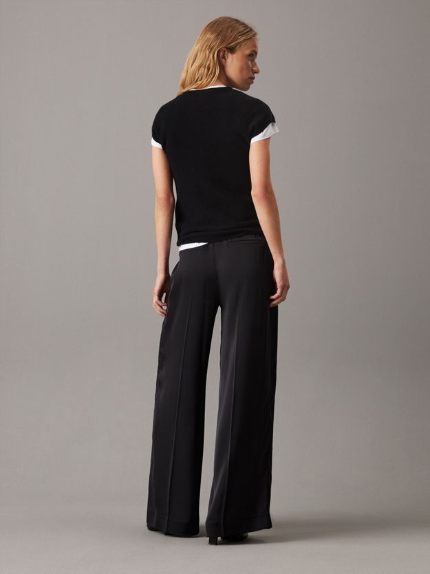 Slim Wool Short Sleeve Jumper