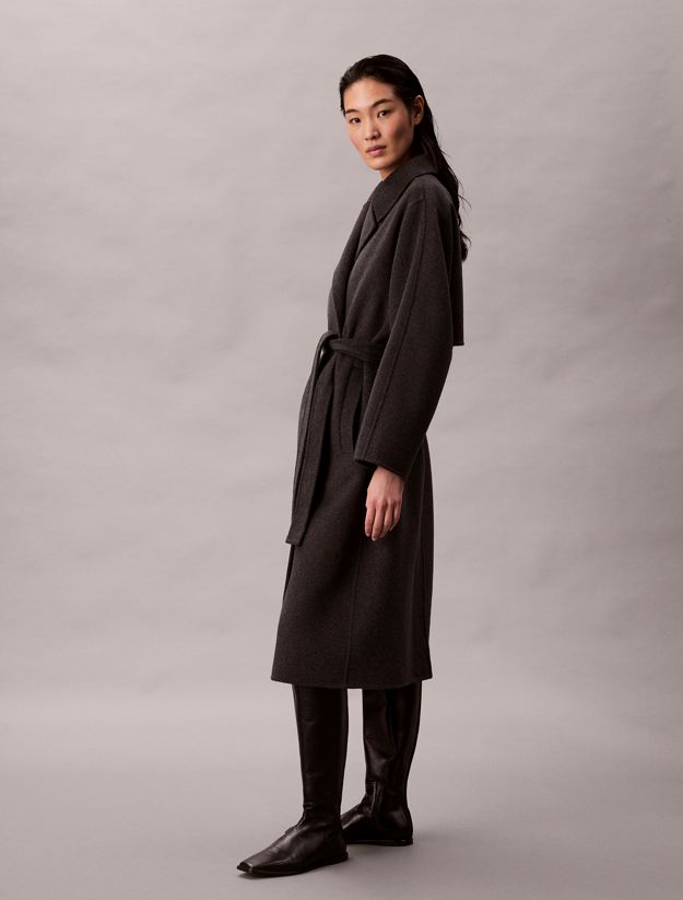 Belted Wool Trench Coat