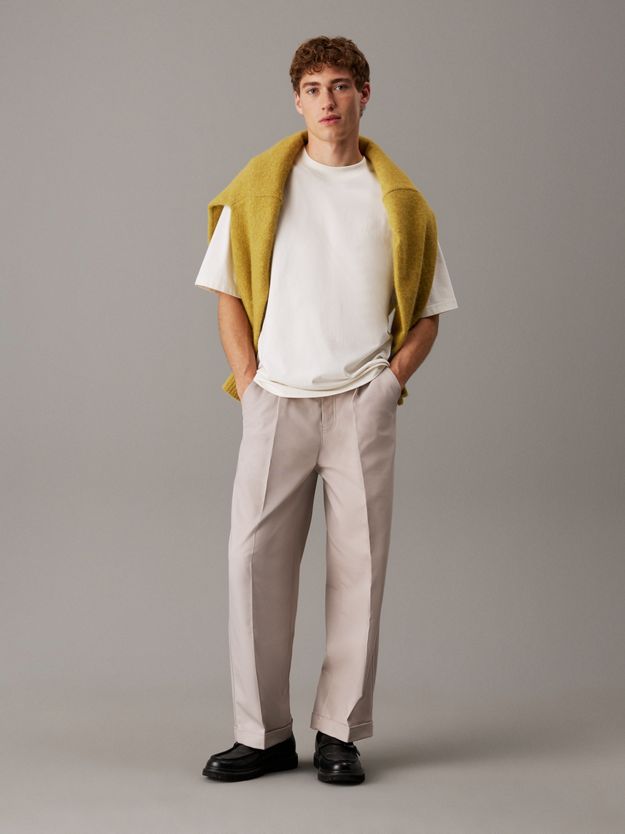 Relaxed Tailored Twill Trousers