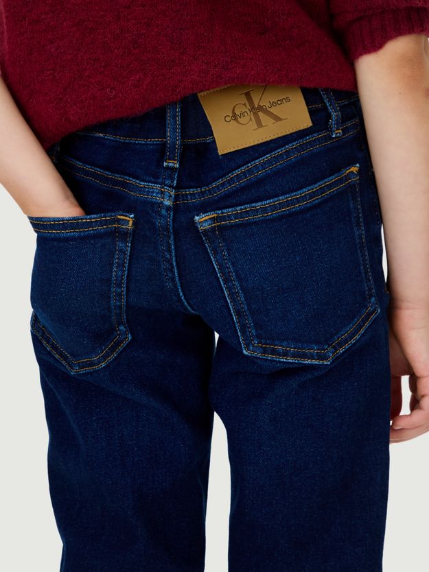 Mid Rise Straight Jeans