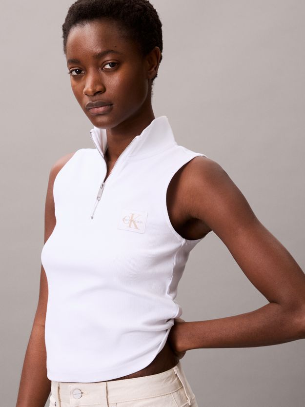 Sleeveless Quarter Zip Top