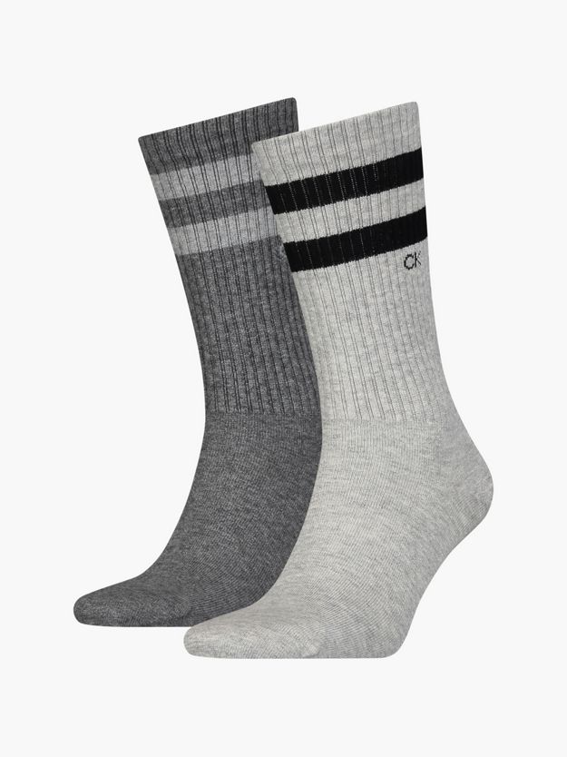 2 Pack Striped Crew Socks