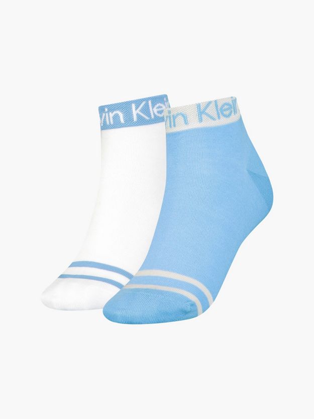 2 Pack Logo Stripe Ankle Socks