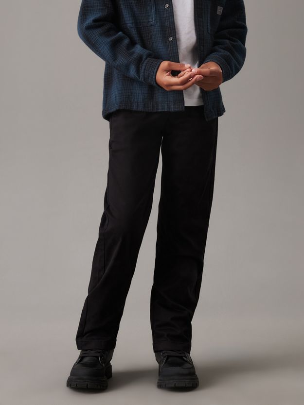 Straight Pleated Chino Trousers