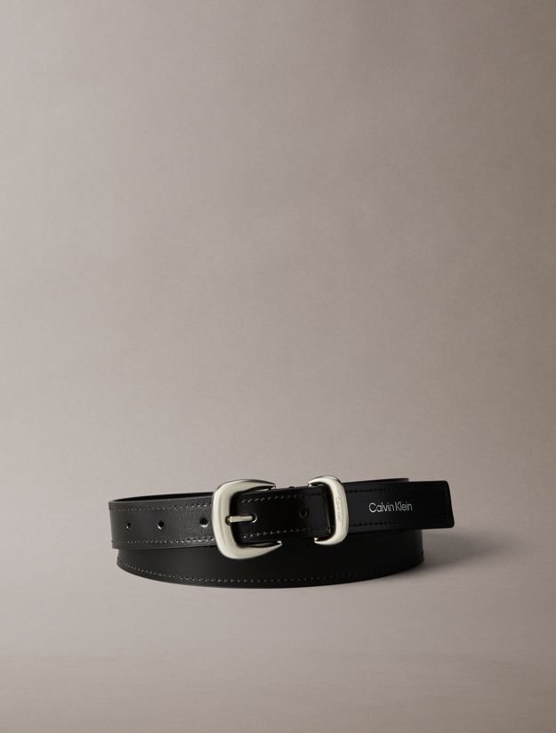 Full Grain Leather Chunky Buckle Belt