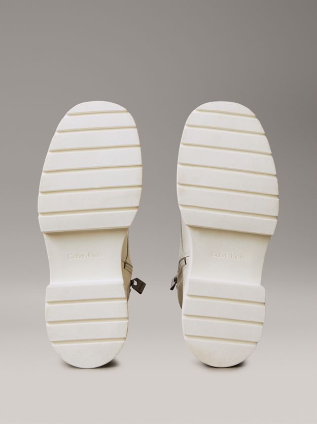 Leather Chunky Heeled Lace-Up Boots