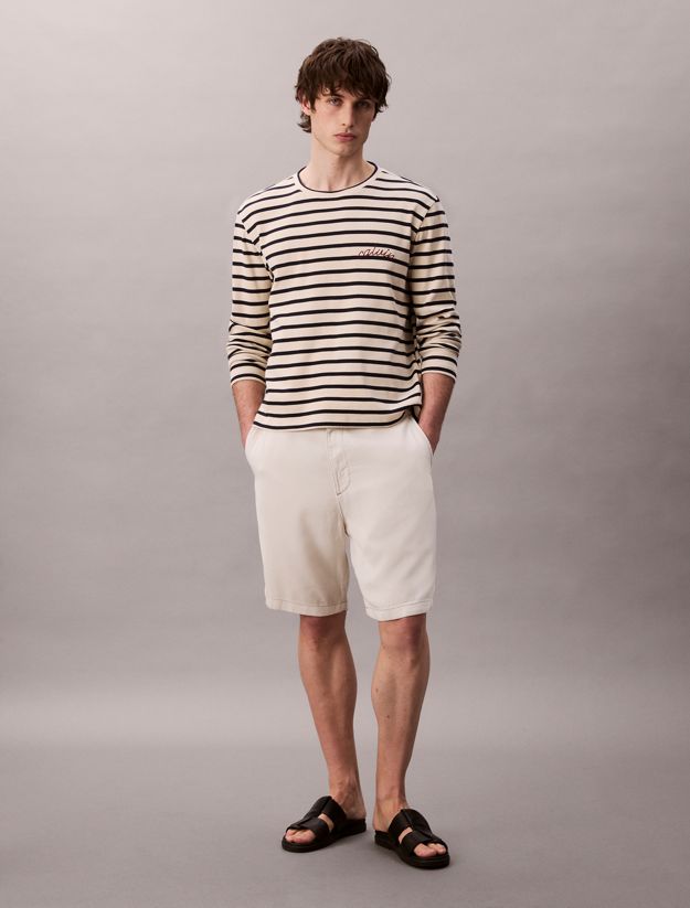Compact Rib Stripe Easy Tee