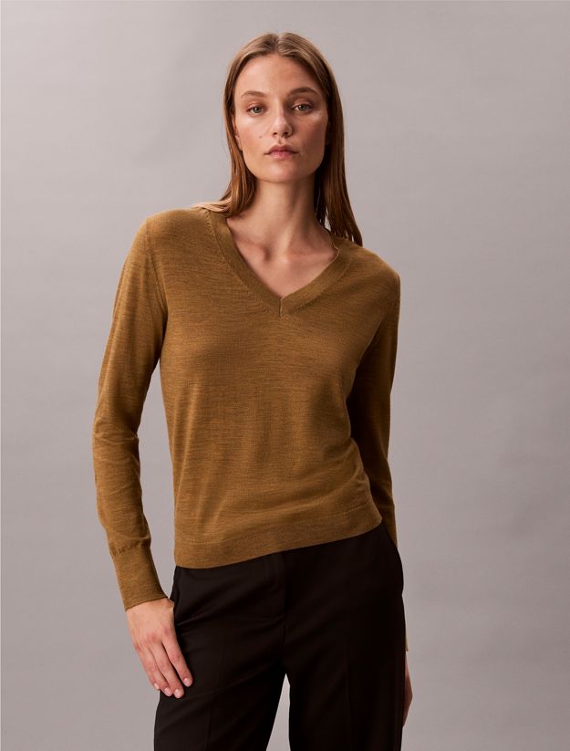 Merino Wool V-Neck Jumper