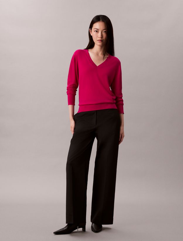 Merino Wool V-Neck Jumper