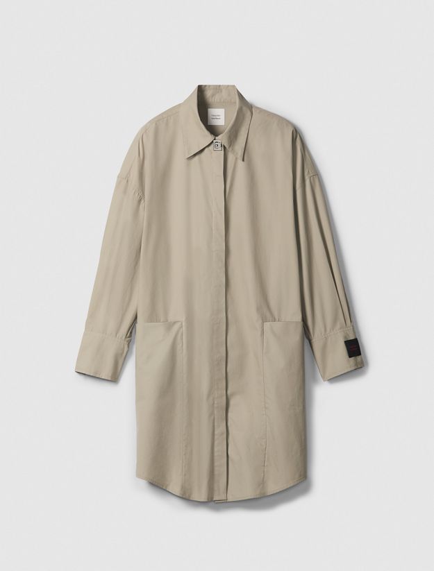 Poplin Woven Mini Shirt Dress