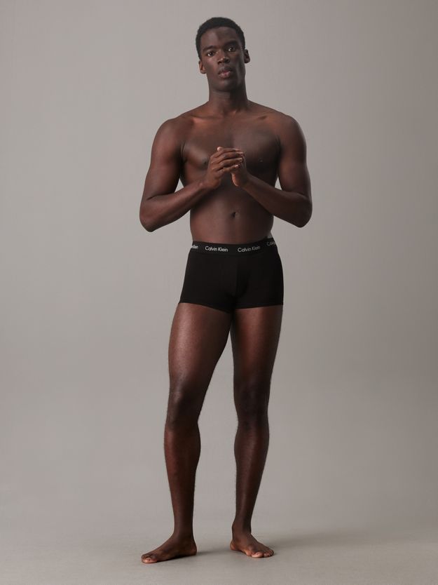 3 Pack Low Rise Trunks - Cotton Stretch