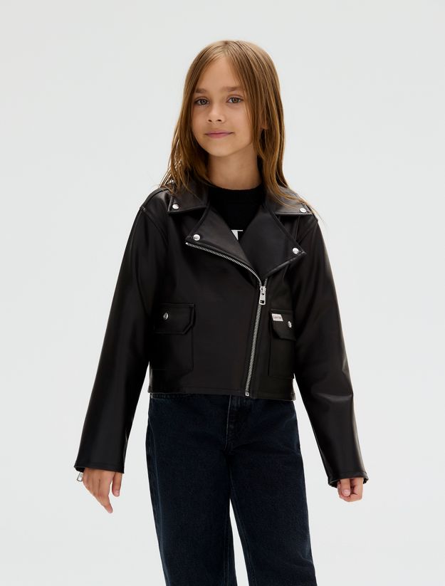 Faux Leather Biker Jacket