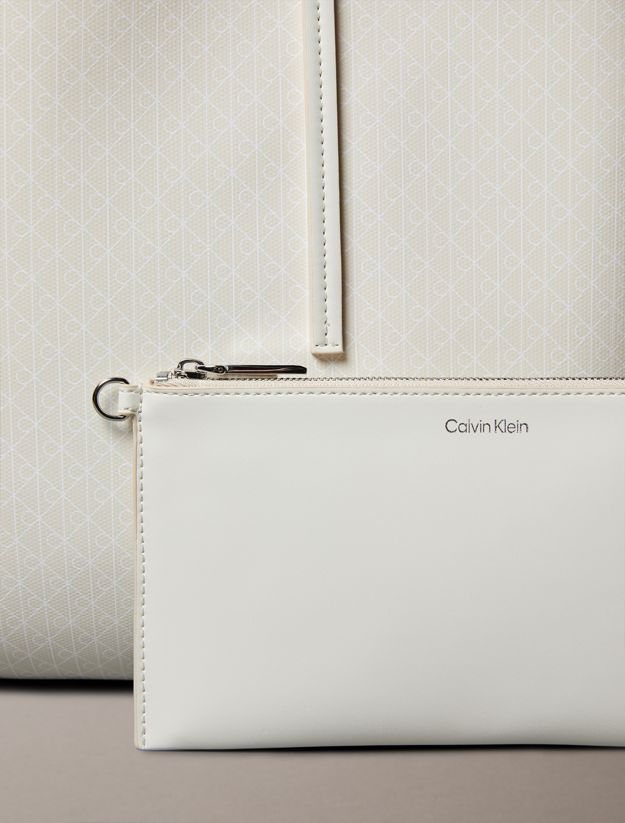 Allover Monogram Logo Tote Bag with Pouch