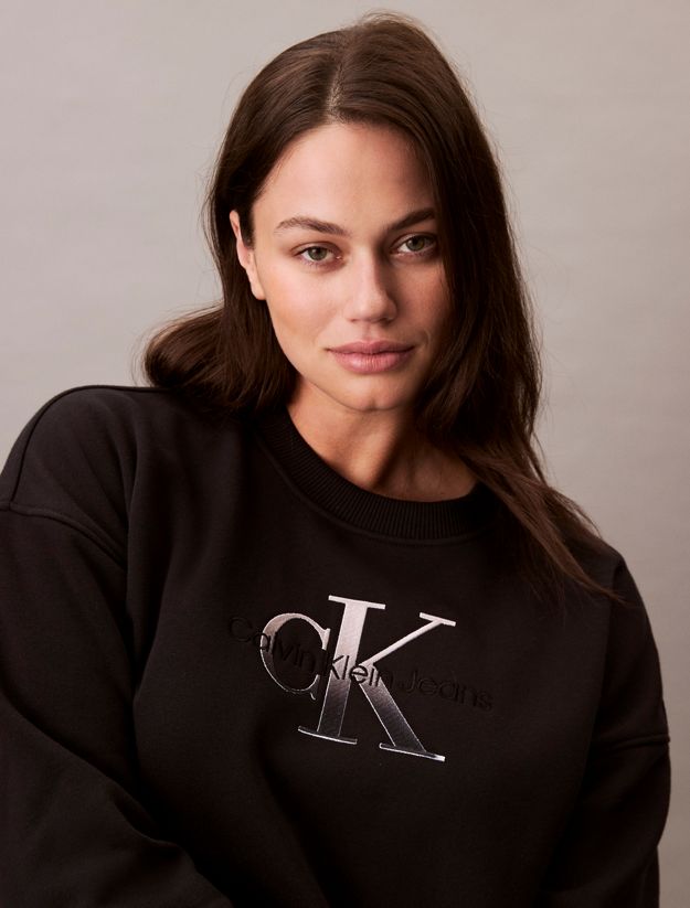 Plus Size Monogram Sweatshirt Dress