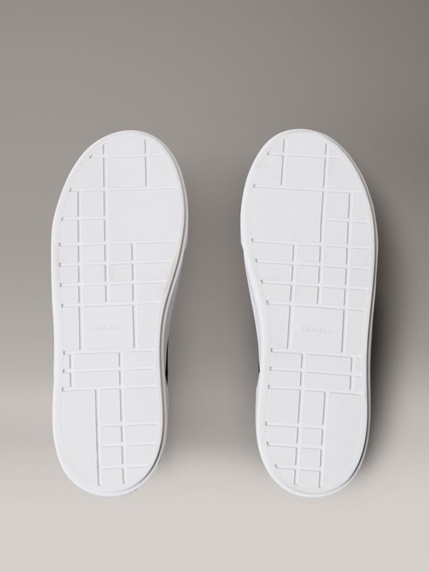 Leather Signature Logo Platform Trainers