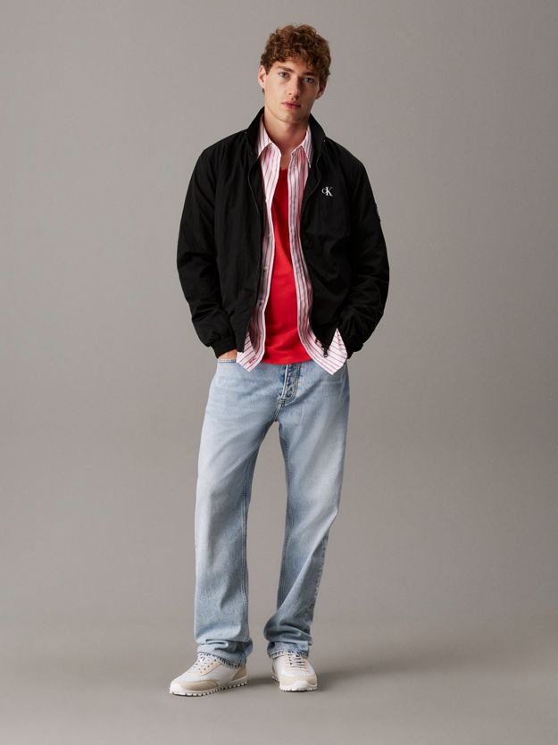 Structured Nylon Zip Up Jacket