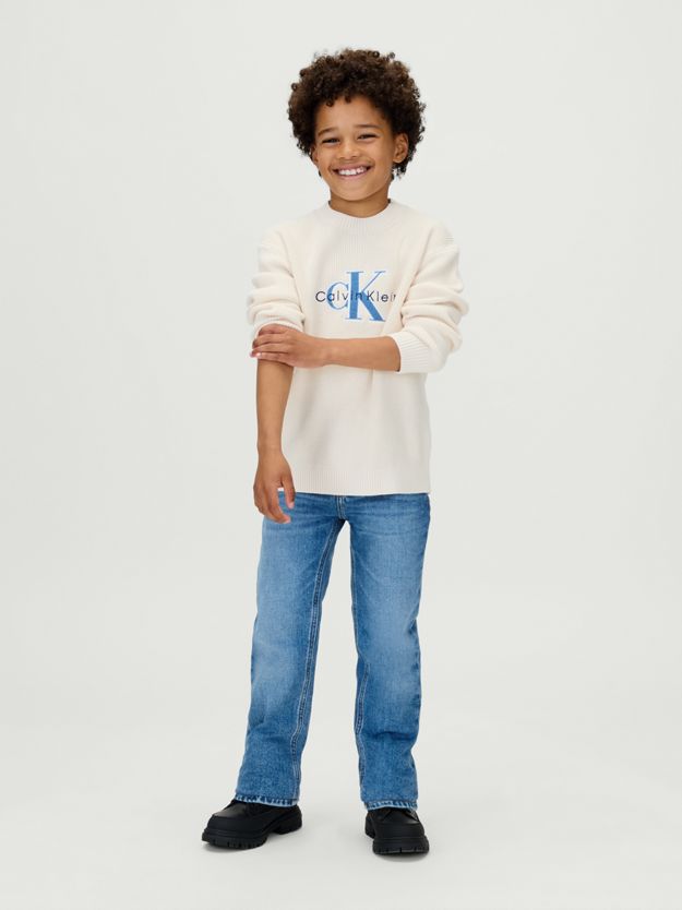 Mid Rise Straight Jeans