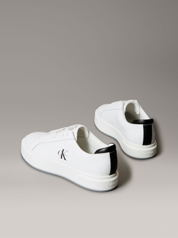 Leather Signature Logo Trainers
