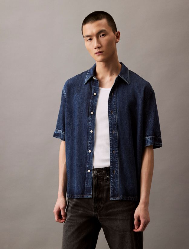 Denim Lyocell Short Sleeve Shirt