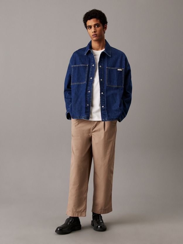 Relaxed Cropped Cotton Trousers