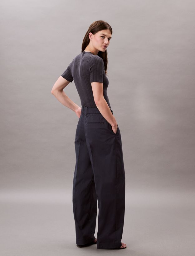 Relaxed Cotton Twill Trousers