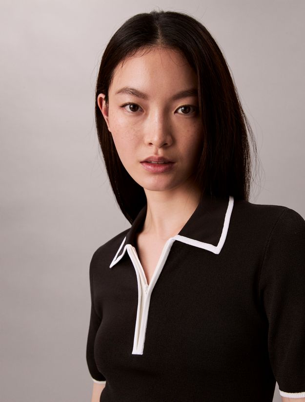 Quarter Zip Classic Polo Shirt