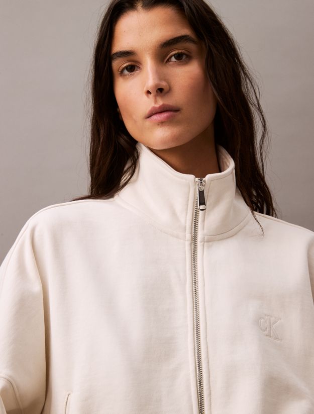 Cotton Terry Zip Up Jacket