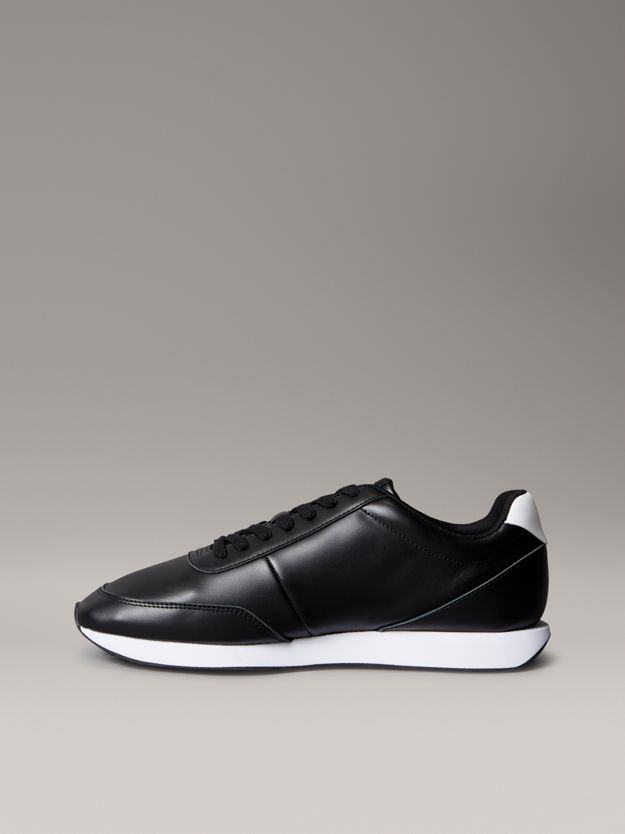 Leather Signature Logo Runner Trainers