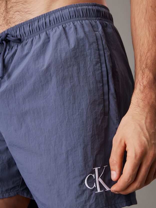 Medium Drawstring Swim Shorts - CK Monogram