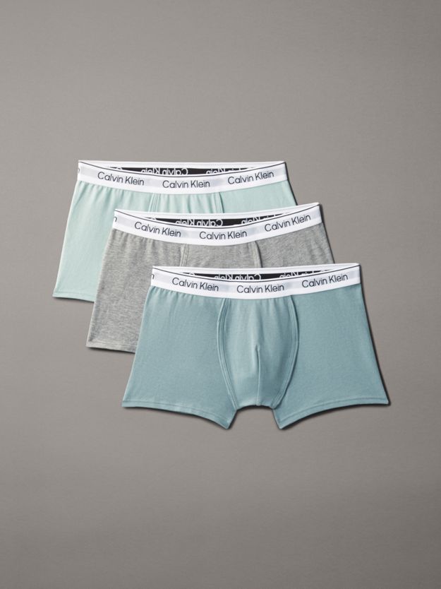 3 Pack Boys Trunks - Icon Cotton Stretch
