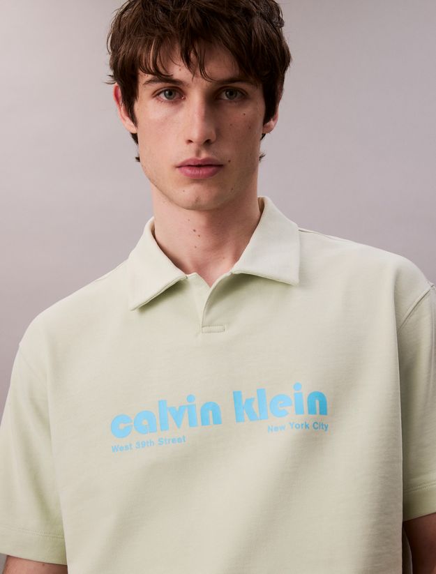 Cotton Terry Logo Polo Shirt