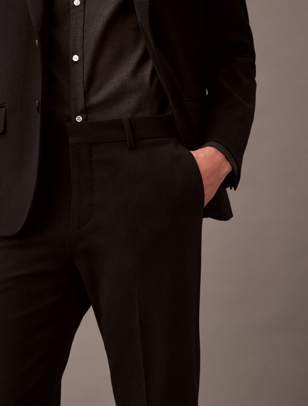 Slim Wool Gabardine Trousers