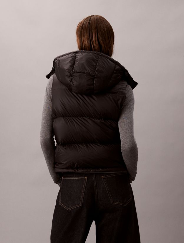 Relaxed Hooded Down Puffer Gilet