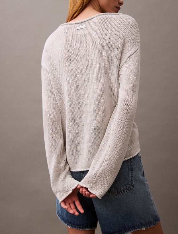 Boxy Linen Nylon Jumper