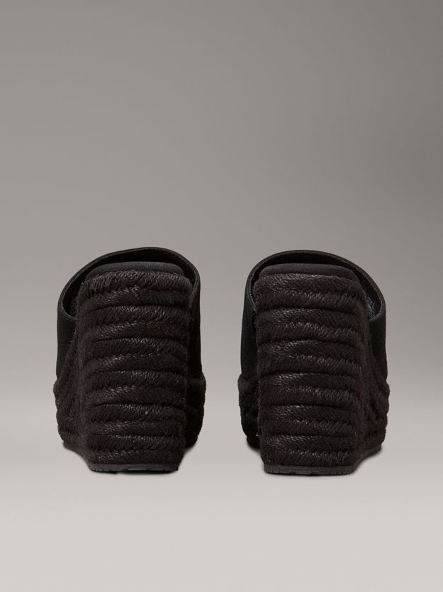 Platform Espadrille Wedge Sliders