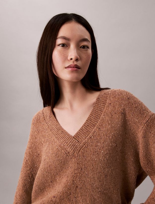 Chunky Relaxed V Neck Sweater