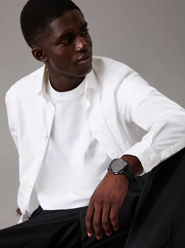 Minimal Integrated Link Bracelet Watch