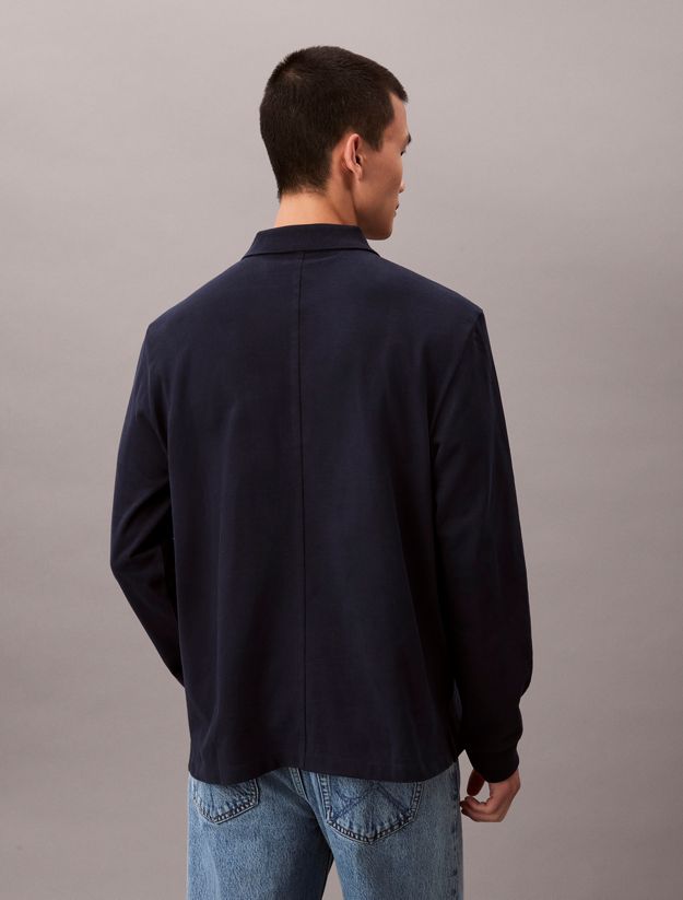 Heavy Jersey Long Sleeve Polo Shirt