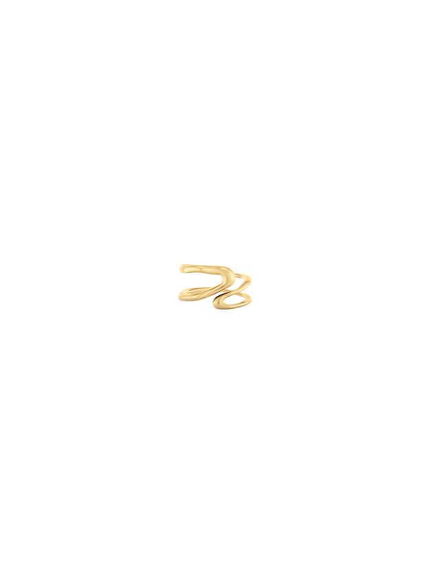 Gold Plated Steel Sculpted Wrap Ring