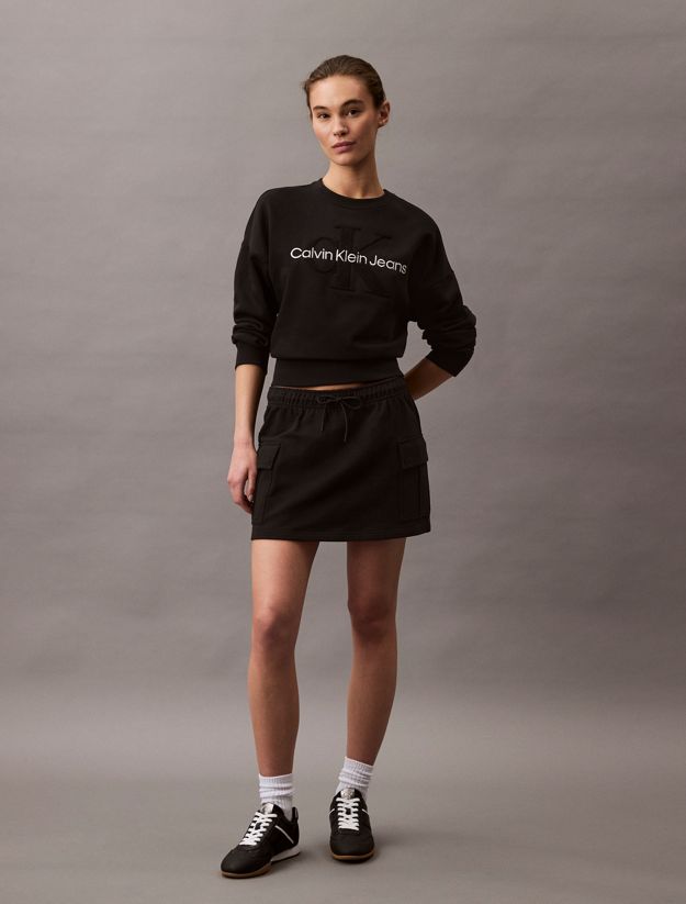 Cotton Terry Cargo Mini Skirt