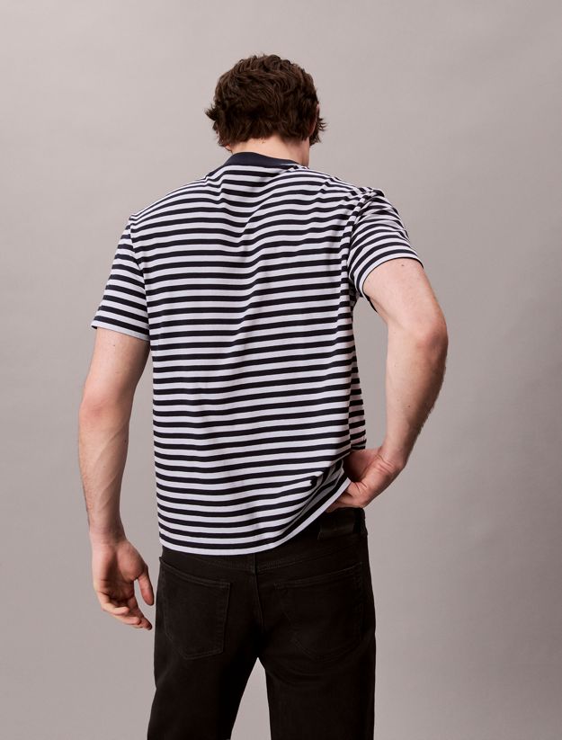 Monogram Logo Stripe Relaxed T-Shirt