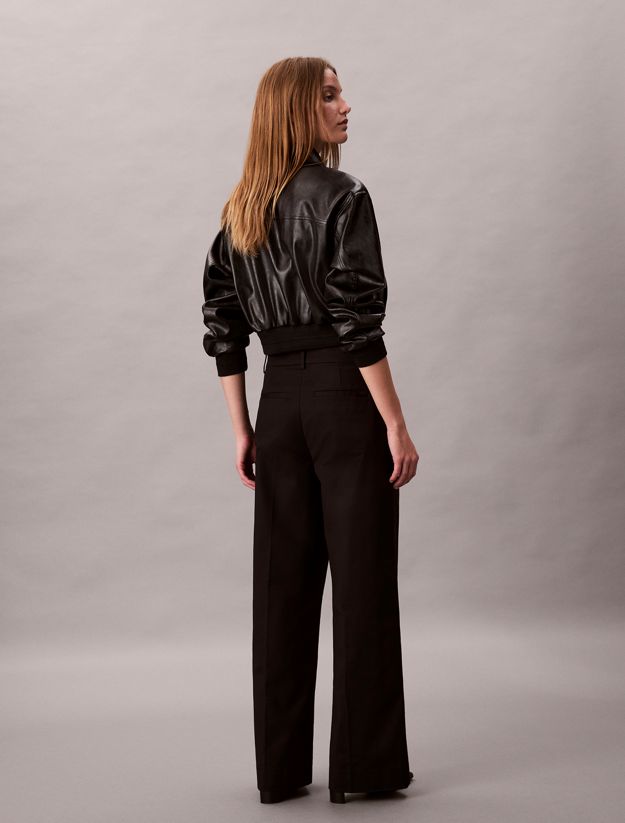 Wide Leg Chino Trousers