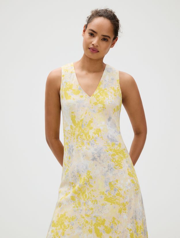 Flared Viscose Printed Dress
