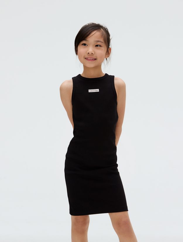 Slim Ribbed Sleeveless Dress