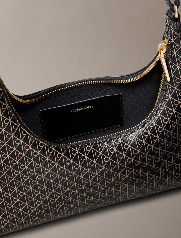 Allover Monogram Logo Shoulder Bag