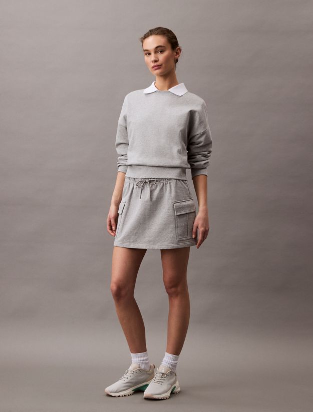 Cotton Terry Cargo Mini Skirt