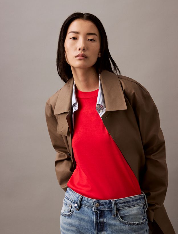 Lyocell Mock Neck T-shirt